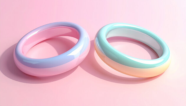 Minimal Pastel Rings Composition