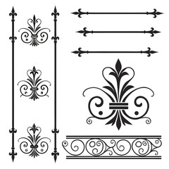 Fleur de lis dividers and horizontal border set. © josefuna11