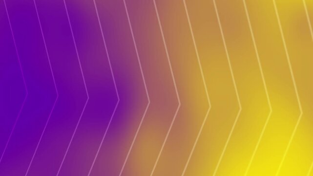 Abstract purple yellow gradient background design with linear chevron pattern suitable for graphic design projects, web backgrounds, and digital art illustrations.