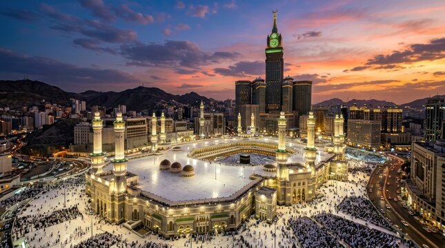 makkah at sunset