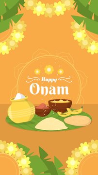 Happy Onam festival background design 1