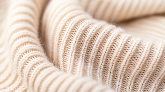 Macro: Fine knit pattern of a cashmere sweater, soft, cozy, elegant