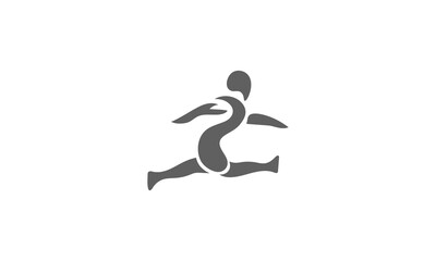 Obraz premium Abstract Illustration of a Running Human Figure in Motion
