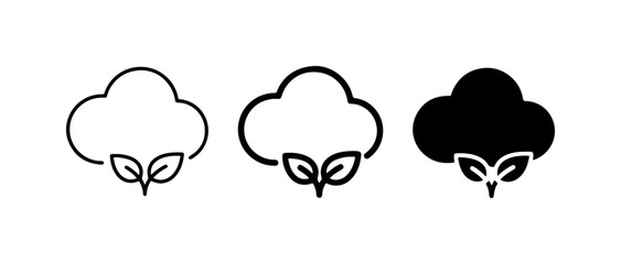 Obraz premium Cotton Icons, Natural Fiber Symbols, Organic Material Graphics, Textile Elements