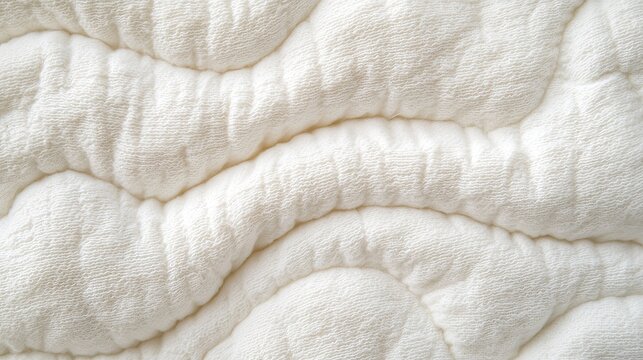 Macro: Soft, airy texture of a down-filled jacket, lightweight, warm