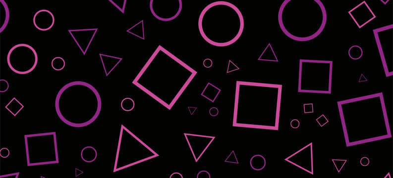squid game geometric shapespink signs circle, square, triangle