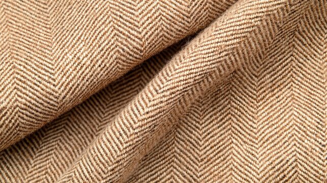 Macro: Woven herringbone pattern on a coat fabric, classic, sophisticated