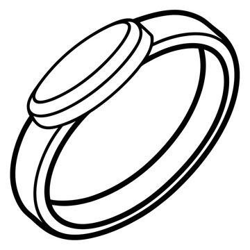Toe Ring line art vector