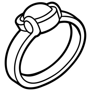 Toe Ring line art vector