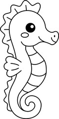 Line drawing of a seahorse. © SALA-L