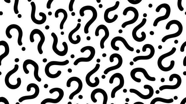Black question mark pattern on a simple texture