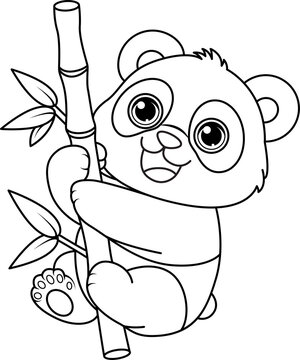 Cute panda coloring page for kids! Perfect educational worksheet to boost creativity.