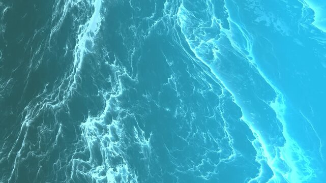 Dynamic blue ocean inspired fluid motion featuring flowing water currents, luminous wave patterns and smooth liquid energy.