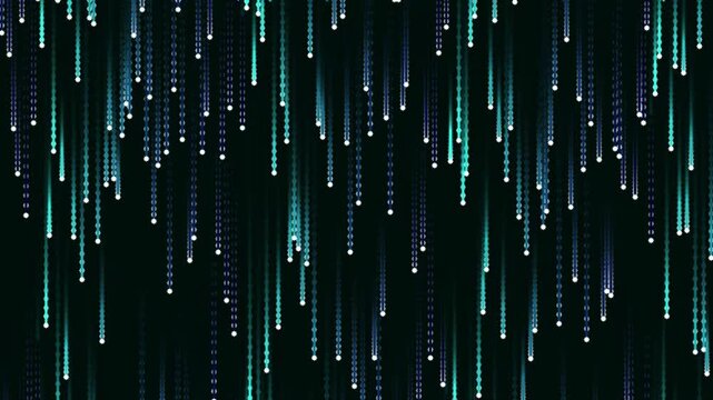 Abstract blue digital data flow motion background