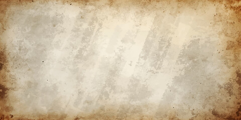 Naklejka premium Old vintage grunge paper texture background with aged parchment style worn antique blank page design