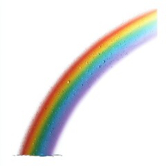 Naklejka premium Vibrant Rainbow Arc: A luminous rainbow arching across a bright sky, adorned with glistening water droplets, symbolizing hope and the beauty of nature.
