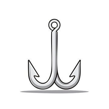 double fish hook svg Double Fishing Hook Icons -