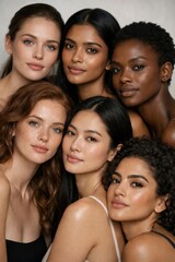 Obraz premium Diverse beauty women portrait.