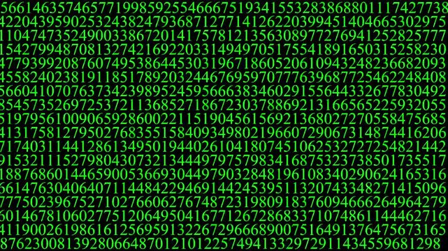 Digital matrix code background, with scrolling green, numbers and data, streams