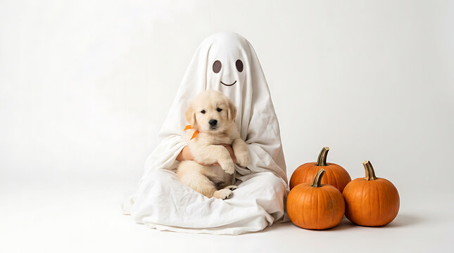 golden retriever dressed as ghost What do you think of our mission? We visited four Home Depot stores hunting for the viral ghost Golden Retriever a must-have for Halloween 2024! Golden Excited for our spooky Halloween photos!,