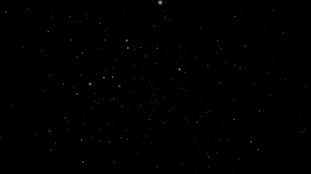 Flying through Starfield from outer space with a star. Twinkling or blinking stars.For Titles, Intro, Logo Reveal,glowing milky way galaxy.