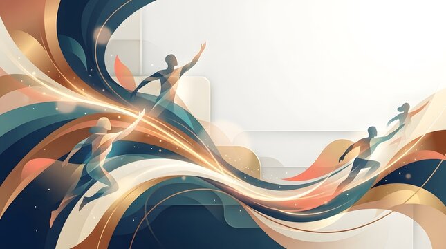 Labor day usa canada celebration abstract background with dancing figures