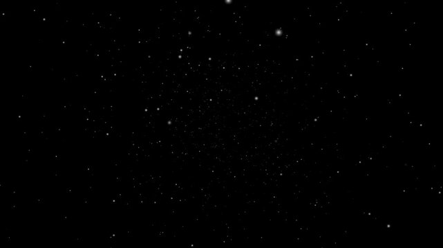 Flying through Starfield from outer space with a star. Twinkling or blinking stars.For Titles, Intro, Logo Reveal,glowing milky way galaxy.