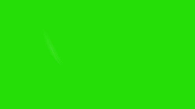 Powerful white anime slash streak animation featuring sharp energy lines, cinematic impact flashes and dynamic combat transitions for gaming visuals on green background. 4k