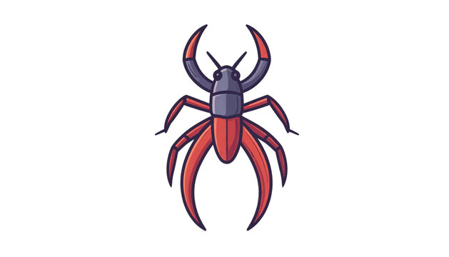 Colorful illustration of a red beetle.