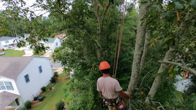 Safe Tree Trimming and Pruning Service for Large Trees Near Residential Areas