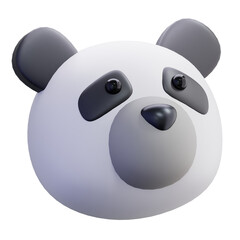 3D Panda Bear Head Mascot Illustration © Nyala