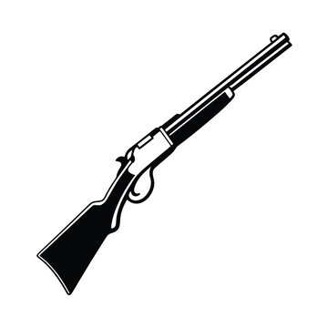 vector illustration of a gun