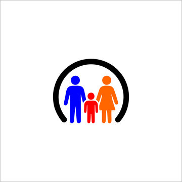 Family and Protection Icon Vector Illustration