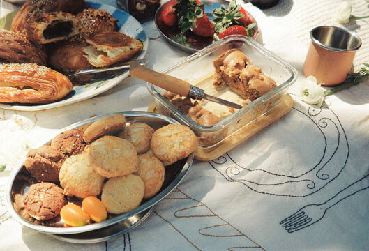 Delicious Baked Goods on a Table for a Gathering in the Afternoon