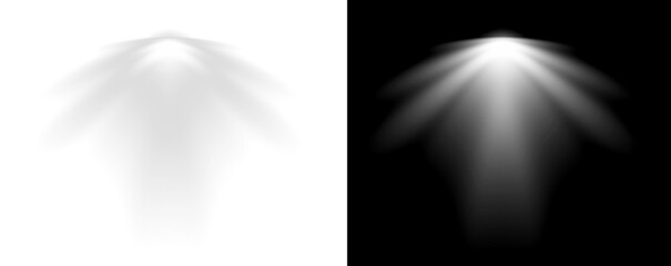 Abstract light beam shining down on a dark background with rays isolated on transparent background © kabeer
