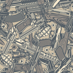 Naklejka premium Weapons pattern logo