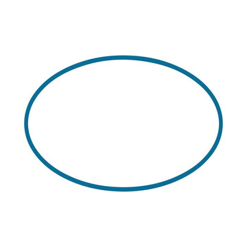 Simple Blue Oval Shape