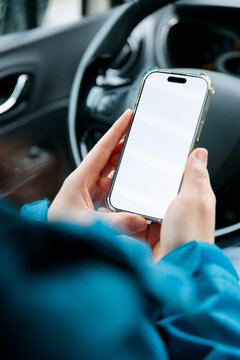 Holding phone with template display