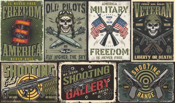 Military logos shown