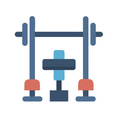 Fototapeta premium Flat illustration of weight lifting equipment on black background