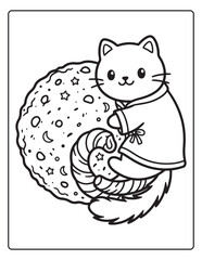Naklejka premium Halloween Spooky & Food Coloring Book