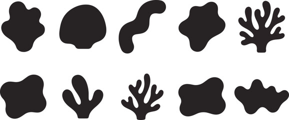 Black coral reef silhouettes © MUKTARANI