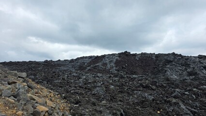 Volcanic Landscape and Active Lava Field in Iceland © PhotographerM