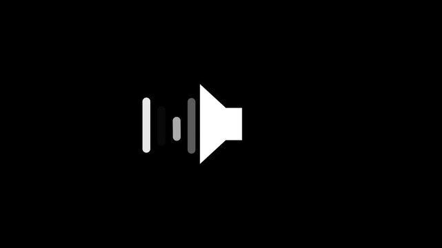 Flat microphone animation for recording podcast with cyan radio waves .voice recording podcast white mic microphone button icon animation. Recording microphone icon animation