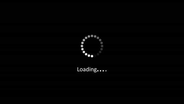 A sleek circular loading icon smoothly rotating to indicate progress. Motion graphics of simple loading concept