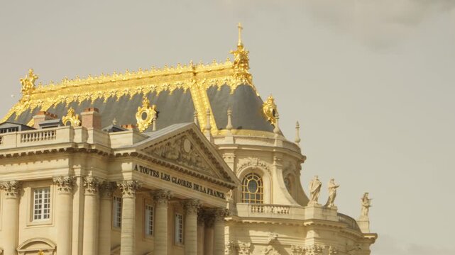 Versailles Palace Facade France. Aile du Midi at Versailles Palace France