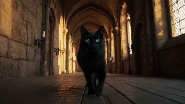 Pet, a luxury cat exploring the location 