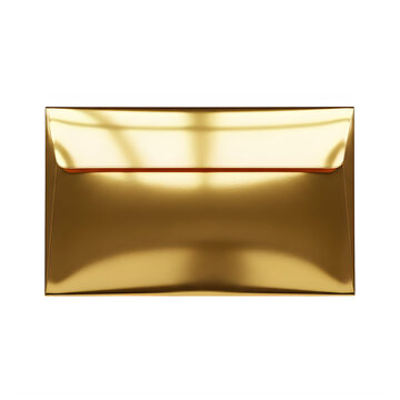 Golden gift envelope with open flap design