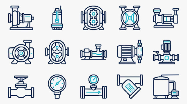 Industrial Piping and Valve Components Collection.
