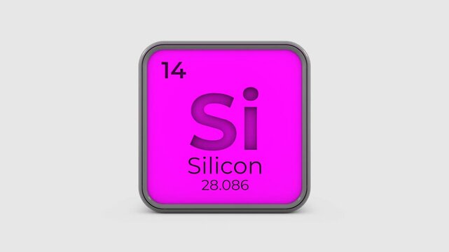Animation of Silicon Periodic Table Element